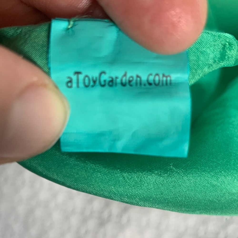 Green Solid Square Silk Scarf - image 3